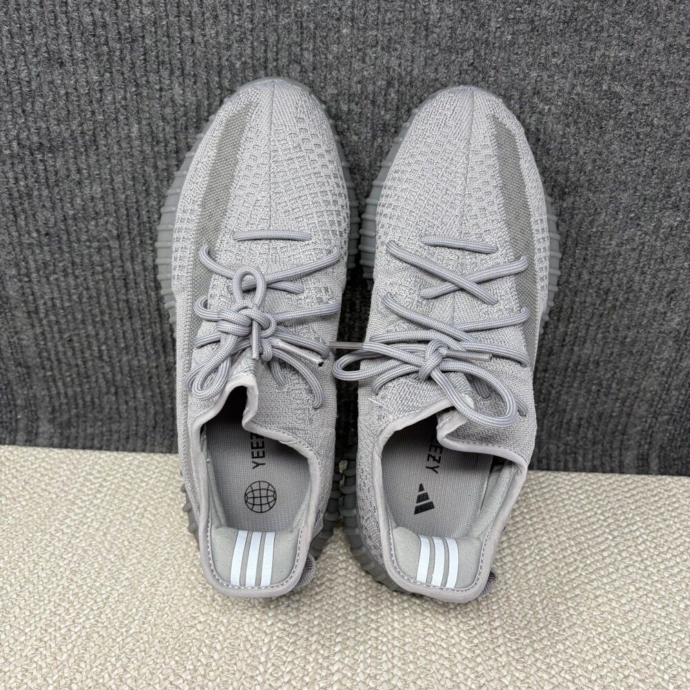 Adidas Yeezy Boost 350 V2 Steel Gray Athletic Shoes Mens Size 10 IF3219 - Picture 7 of 8